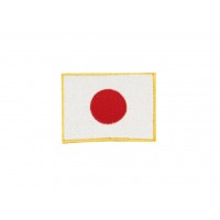 Sewn badge jap. flag 6x8 cm