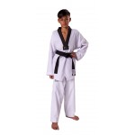 Taekwondo uniforma Premiere plus s črnim reverjem - WT odobreno